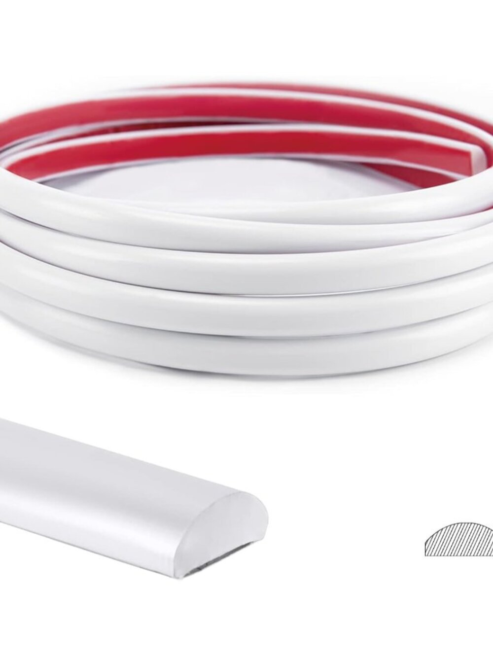 10 ft Peel and Stick Tile Edge Trim, Backsplash Corner Decor, White
